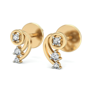 Gold classy diamond earrings ber 011