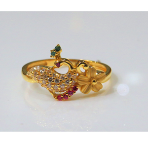 22kt Gold Cz Casting Ladies Ring