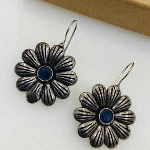 Blue Stone Silver Design Artificial Earring 