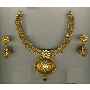 916 Gold Antique Ladies Necklace Set