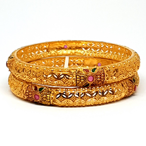 One gram gold forming kada bangles mga - bge0