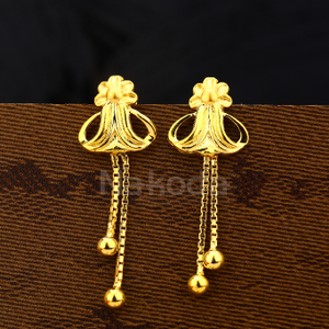 916 Gold Ladies Designer Plain Earring LPE311