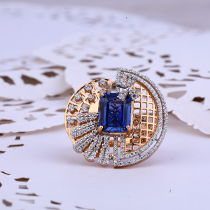 Ladies rose gold cocktail ring-rlr259