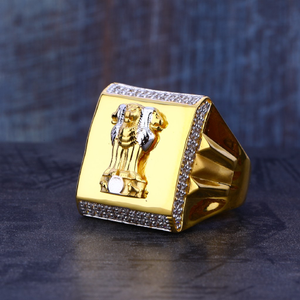 22CT Cz Gold Classic Gentlemen's Ring MR653