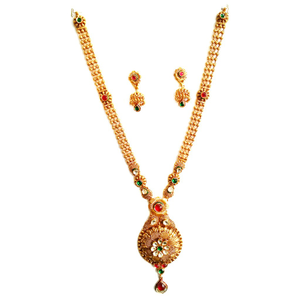 916 Gold Rajputana Antique Oxidised Necklace 