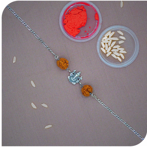 Oxidise ganesh chain rakhi