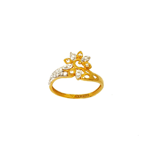 22K Gold Peacock Shaped Designer Ring MGA - L