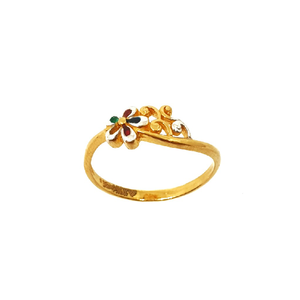 22K Gold Meenakari Ring MGA - LRG0287