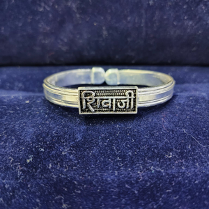 70K Silver Shivaji Design Kada