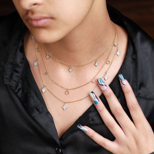 18K Gold Lab Grown Diamond Chain For Women