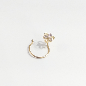 gold 18k real diamond nosepin