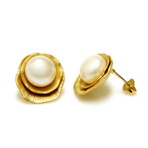 18 Kt Hallmark Real Solid Yellow Gold Pearl B