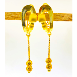 22k yellow gold mihar plain earrings