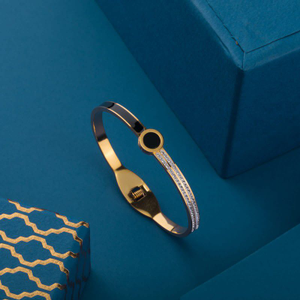 999 gold plated round ladies kada