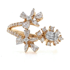 18kt / 750 rose gold wedding diamond ring for
