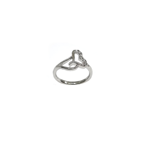 Heart Diamond Ring In 925 Sterling Silver MGA