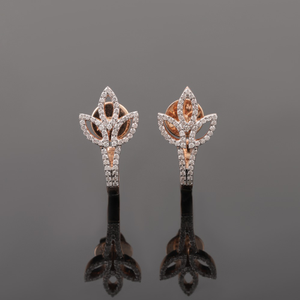 18kt designer diamond stud bali earrings