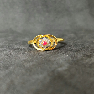22k ladies ruby stone ring-17015