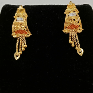 22k Gold Diamond Ladies Earrings