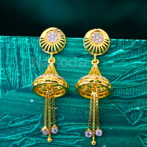 22KT Gold Hallmark Ladies Fancy Jhummar Earri