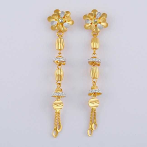 22K / 916 Gold Natural Flower Designer Earrin