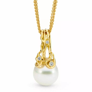 Gold With Pearl Mangrove Pendant