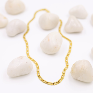 Artistic modern yellow gold chain for men