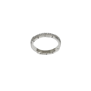 Diamond Matte Finish Work Ring In 925 Sterlin