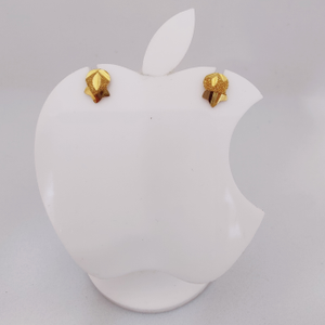 22k gold plain ladies earring