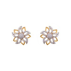 Rising Flower 22k Gold Earrings