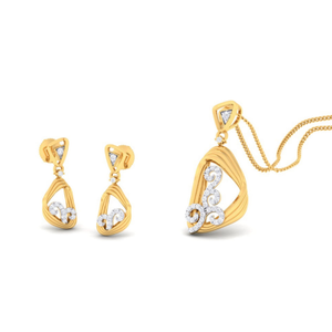 22k gold cz fabulous pendant set