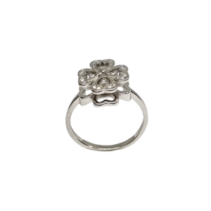 Flower Movable Ring In 925 Sterling Silver MG