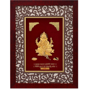 Ganeshji frame in 24k gold leaf mga-age0234