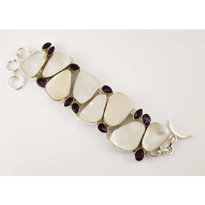 Mother Of Pearl German Silver Handmade Fashio