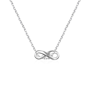 Oxidised silver infinity necklace