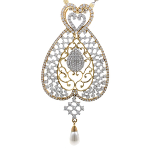 Schitterend diamond pendant in yellow gold 7s