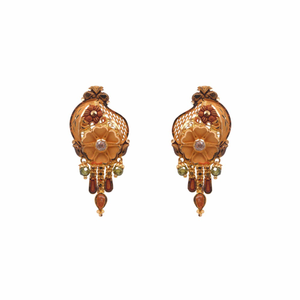 Calcutti Flower 22k Gold Earrings
