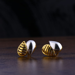 916 gold cz designer ladies plain earring lpe