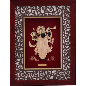 Shreenathji Frame In 24K Gold Foil MGA - AGE0