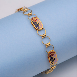 Enamel Design Ladies Bracelet Gold