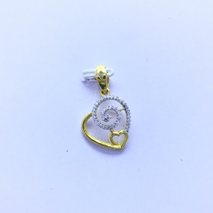 DESIGNED HEART FANCY GOLD PENDANT
