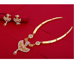 916  Gold CZ  stylish Ladies Necklace Set LN6