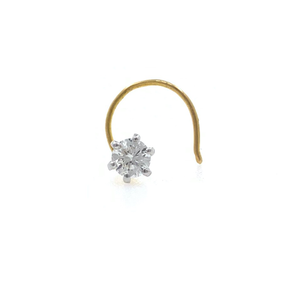 18kt / 750 yellow gold classic single 0.08 ct