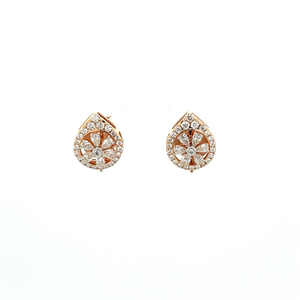 2 Variant Diamond Earring Studs with Pear Sha