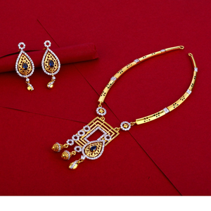 22kt gold hallmark exclusive cz necklace set 