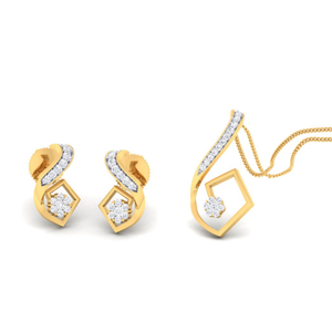22k gold cz exclusive pendant set