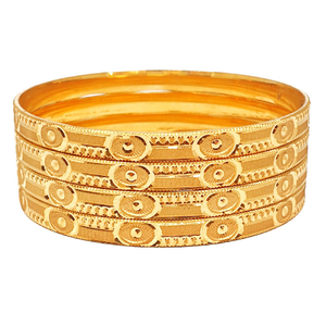 One gram gold plated plain bangles mga - bge0