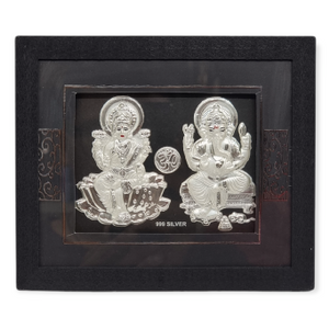 999 silver laxmi ganesh frame, home decor, fe