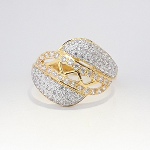 916 cz gold exclusive ring for ladies
