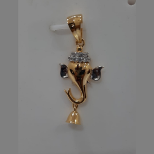 22k gold ganpati diamond pendants